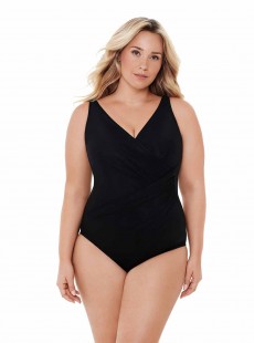 Maillot de bain gainant Oceanus Noir - Solids - "W" -Miraclesuit Swimwear