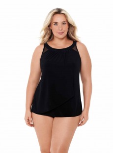 Ursula Tankini Top Noir - Illusionists - "W" - Miraclesuit Swimwear