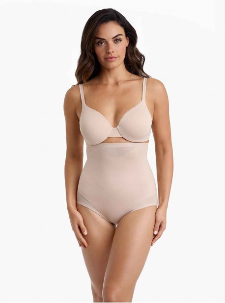 Culotte gainante taille haute nude - Tummy Tuck - Naomi & Nicole