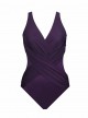 Maillot de bain gainant Crossover Violet - Illustionists - "M" -Miraclesuit Swimwear