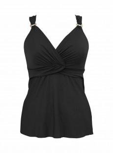Tankini Plongeant Noir - Solid - "M" - Miraclesuit Swimwear