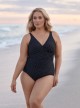 Maillot de bain gainant Oceanus Noir - Must haves - Pin point - "W" -Miraclesuit Swimwear       