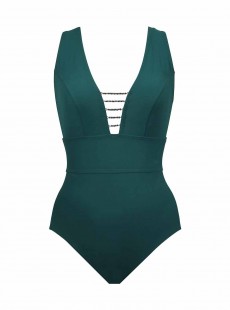 Maillot de bain lissant 1 pièce Aurora Vert - Northern Lights - Amoressa