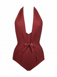 Maillot de bain lissant 1 pièce Jupitar Bordeaux - Solar - Amoressa