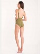 Maillot de bain sculptant 1 pièce Mirabasic Nemesis - Vert - Miradonna