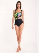 Maillot de bain sculptant 1 pièce Eubea multicolore - Tulip - Miradonna