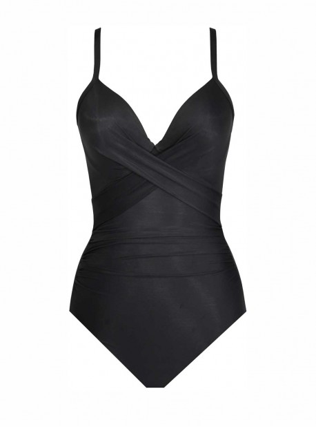 Maillot de bain une pièce Captivate Noir - Rock Solid - "M" - Miraclesuit Swimwear