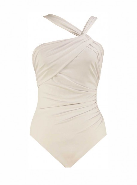 Maillot de bain gainant Europa Blanc - Rock Solid - "M" - Miraclesuit Swimwear