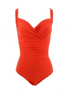 Maillot de bain sculptant 1 pièce Mirabasic Nemesis - Rouge - Miradonna