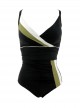 Maillot de bain sculptant 1 pièce Thalia noir - Miralines - Miradonna