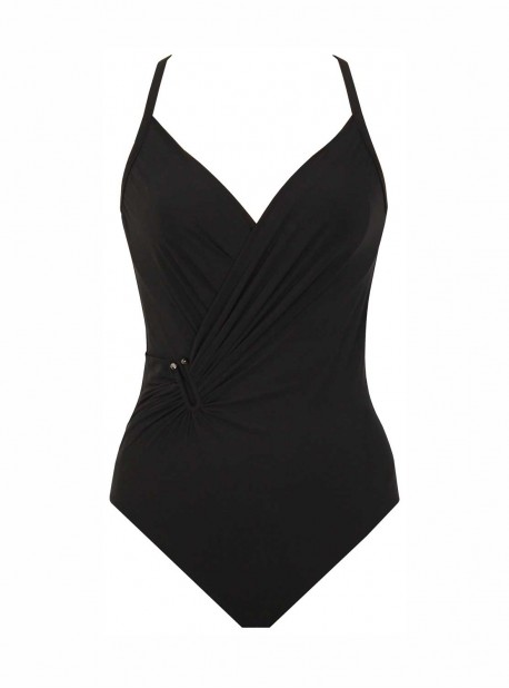 Maillot de bain lissant 1 pièce Ulyana noir - U Turn - Amoressa