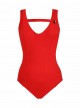 Maillot de bain lissant 1 pièce Andy rouge - Discotheque - Amoressa