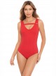 Maillot de bain lissant 1 pièce Andy rouge - Discotheque - Amoressa