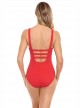 Maillot de bain lissant 1 pièce Divine rouge - Discotheque - Amoressa