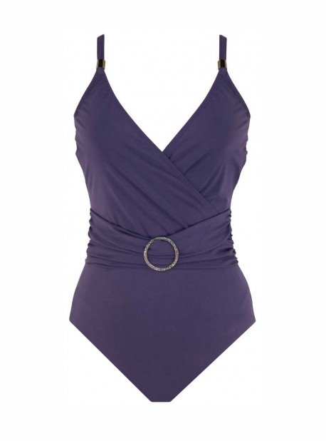 Maillot de bain lissant 1 pièce Getty violet - Oil Slick - Amoressa