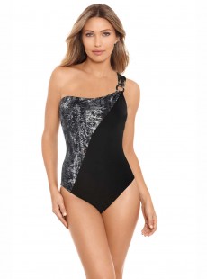 Maillot de bain lissant 1 pièce asymétrique Cassandra - Into The Mystic - Amoressa