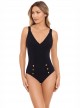 Maillot de bain lissant 1 pièce Divine noir - Discotheque - Amoressa