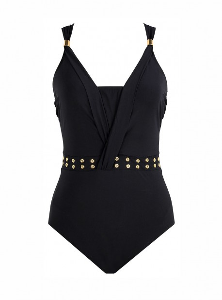 Maillot de bain lissant 1pièce Luma noir - Cash - Amoressa