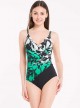 Maillot de bain sculptant 1 pièce Vert Athena - Nu Deco - Miradonna