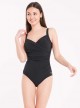 Maillot de bain sculptant 1 pièce Noir Nemesis - Mirabasic - Miradonna