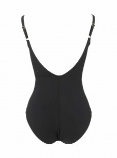 Maillot de bain sculptant 1 pièce Diana noir et kaki - Miralines - Miradonna