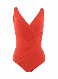 Maillot de bain sculptant 1 pièce Mirabasic Athena - Rouge - Miradonna