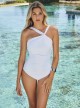 Maillot de bain gainant Europa Blanc - Rock Solid - "M" - Miraclesuit Swimwear
