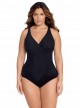 Maillot de bain gainant Oceanus Noir - Solids - "W" -Miraclesuit Swimwear