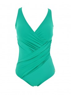 Maillot de bain sculptant 1 pièce Vert Athena - Mirabasic - Miradonna