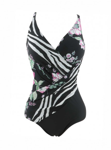 Maillot de bain sculptant 1 pièce Multicolore Athena - Alyssa - Miradonna