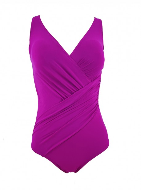 Maillot de bain sculptant 1 pièce Fuchsia Athena - Mirabasic - Miradonna