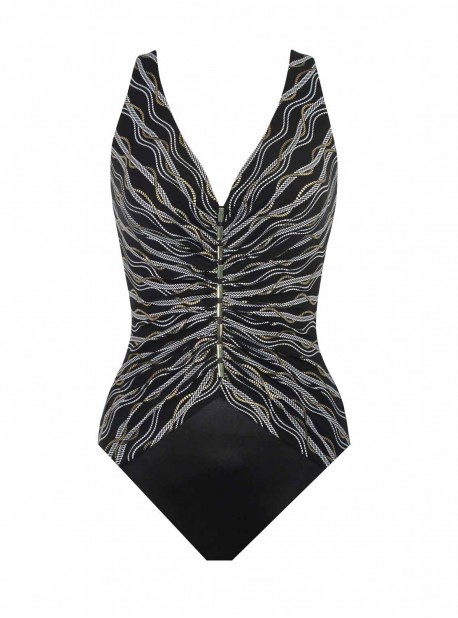 Maillot de bain une pièce Charmer Noir - Linked In - "M" - Miraclesuit Swimwear