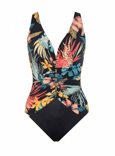 Maillot de bain une pièce Charmer fleuri - Plumeria - "M" - Miraclesuit Swimwear