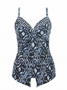 Tankini Love Knot imprimé graphique bleu - Palatium - "M" - Miraclesuit Swimwear