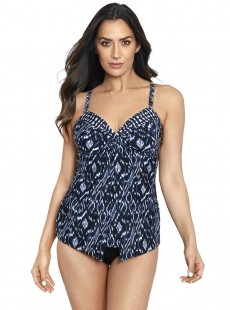 Tankini Love Knot imprimé graphique bleu - Palatium - "M" - Miraclesuit Swimwear