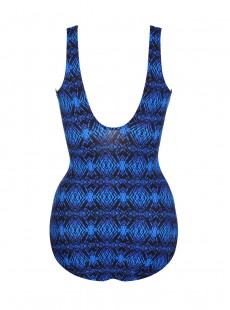 Maillot de bain une pièce It's A Wrap imprimé graphique bleu - Ocean Ombre - "M" - Miraclesuit Swimw