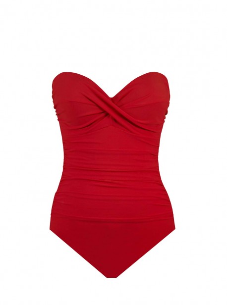 Maillot de bain gainant Madrid Rouge - Rock Solid - "M" - Miraclesuit Swimwear