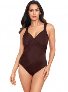 Maillot de bain gainant Revele Marron - Rock Solid - "M" - Miraclesuit Swimwear