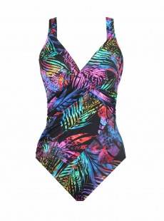 Maillot de bain gainant Revele imprimé fleuri multicolore - Tropicat - "M" - Miraclesuit Swimwear