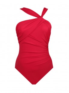 Maillot de bain gainant Europa Rouge - Rock Solid - "M" - Miraclesuit Swimwear