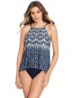 Tankini Peephole Bleu - Silver Shores - "M" - Miraclesuit Swimwear