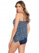 Tankini Peephole Bleu - Silver Shores - "M" - Miraclesuit Swimwear