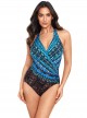 Maillot de bain une pièce Wrapsody Bleu - Untamed - "M" - Miraclesuit Swimwear