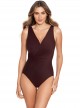 Maillot de bain gainant Esmerelda Marron - Twisted Sisters - "M" - Miraclesuit Swimwear