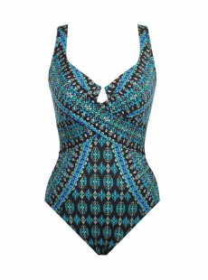 Maillot de bain une pièce Criss Cross Escape Vert -  Amarna - "M" - Miraclesuit Swimwear