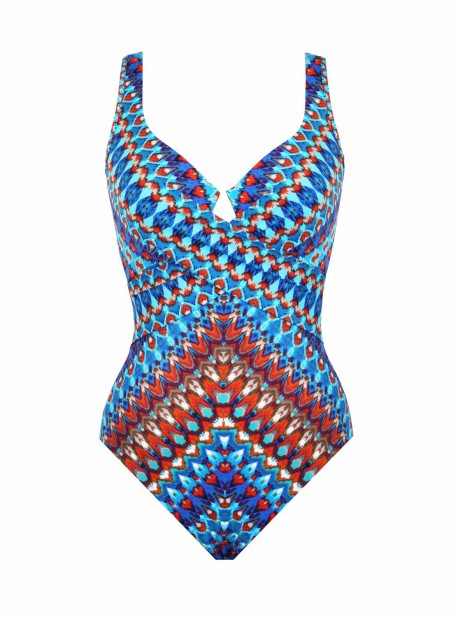 Maillot de bain une pièce Criss Cross Escape Multicolore -  Nepali - "M" - Miraclesuit Swimwear