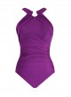 Maillot de bain gainant Aphrodite Violet - Rock Solid - "M" - Miraclesuit swimwear