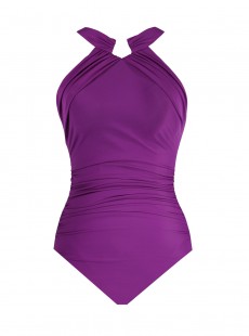 Maillot de bain gainant Aphrodite Violet - Rock Solid - "M" - Miraclesuit swimwear