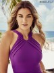 Maillot de bain gainant Aphrodite Violet - Rock Solid - "M" - Miraclesuit swimwear