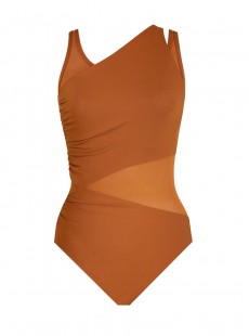 Maillot de bain gainant Azura Orange - Illustionists - "M" -Miraclesuit Swimwear